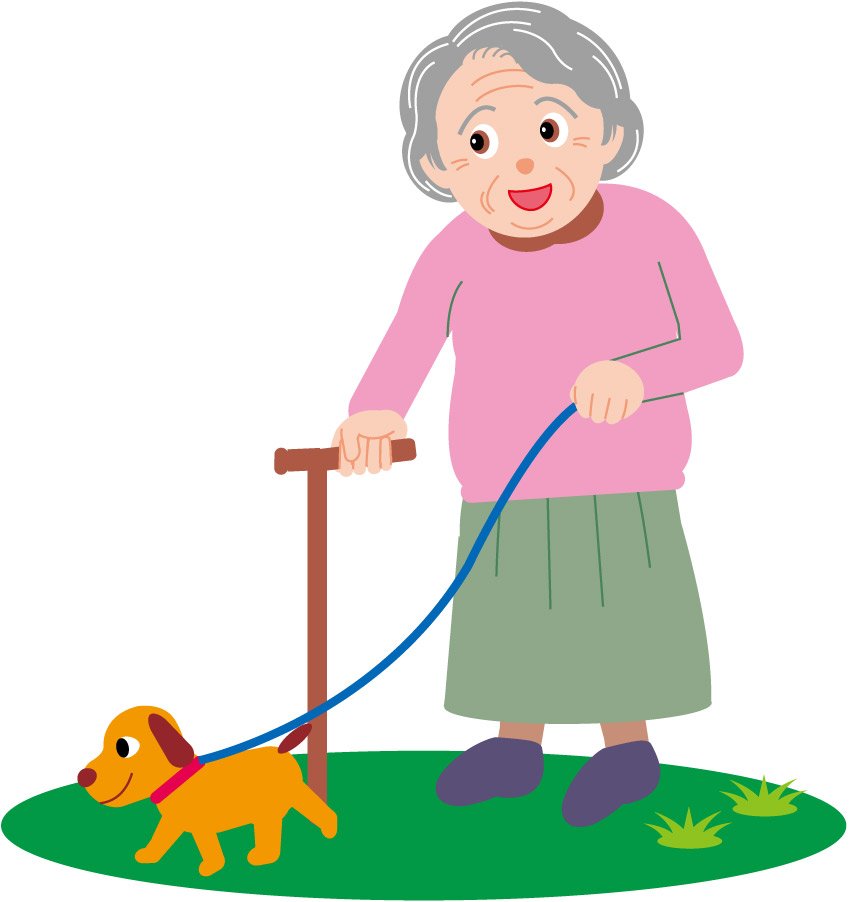 Cartoon old lady clipart