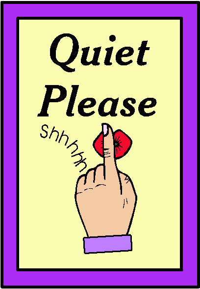 Quiet Please Sign Clipart