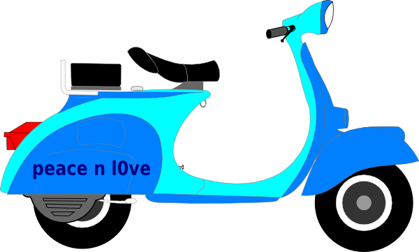 Vespa Biru clip art - vector clip art online, royalty free ...