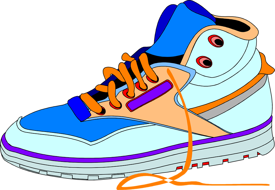 Clip art tennis shoes clipart 7