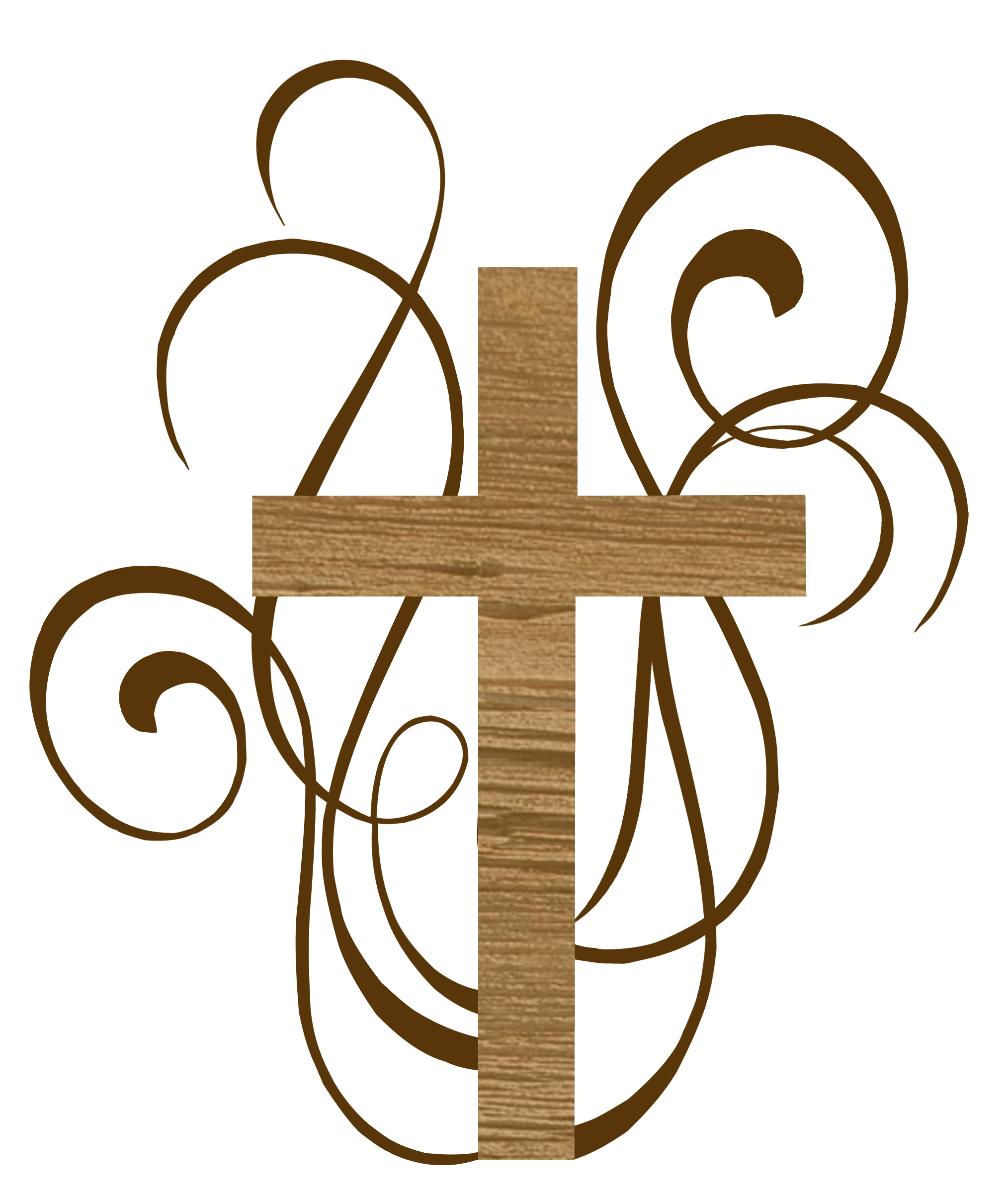 Fancy gold cross clipart