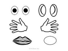 Five senses clipart black and white