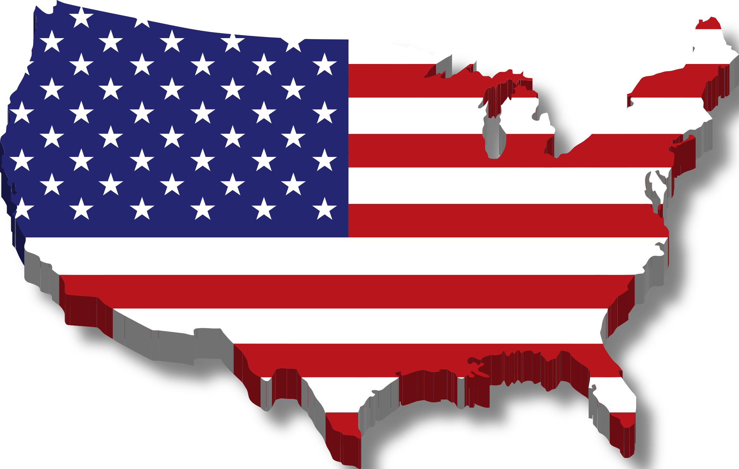 Usa flag 3d clipart