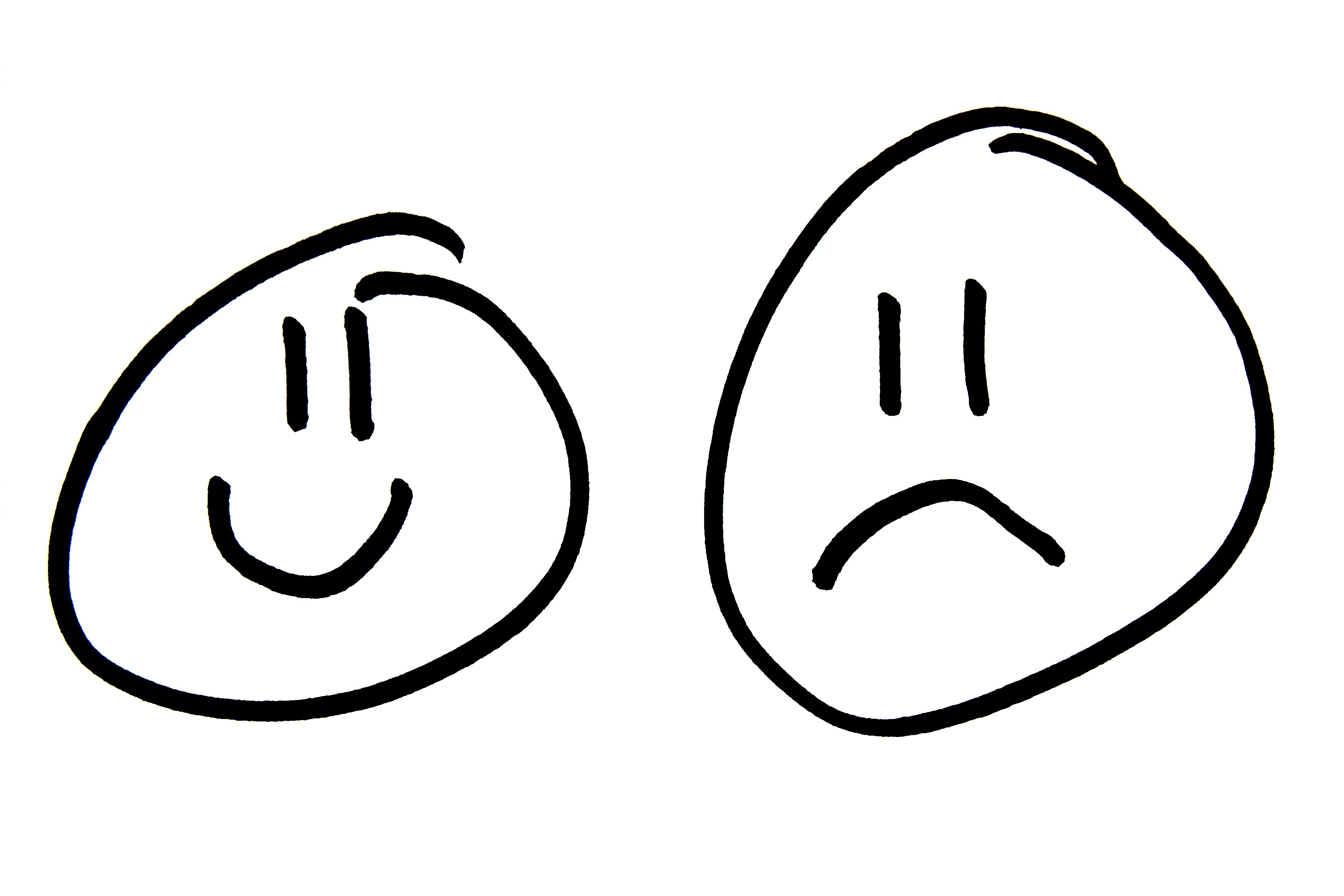 Happy And Sad Face Clipart