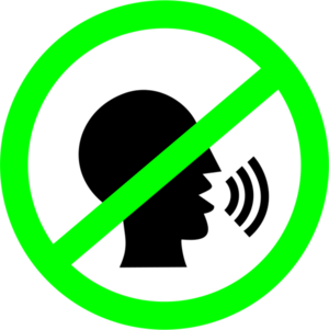 No talking sign - vector Clip Art