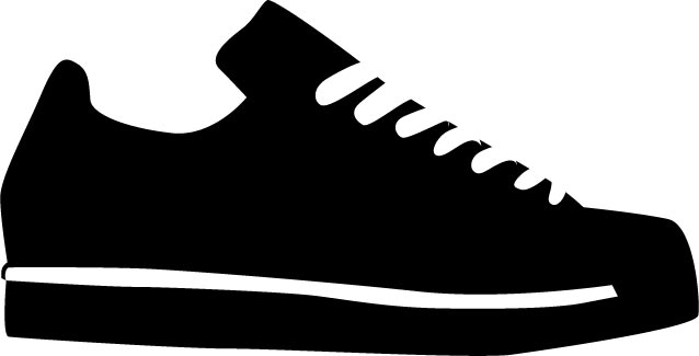 Sport shoes vector silhouettes