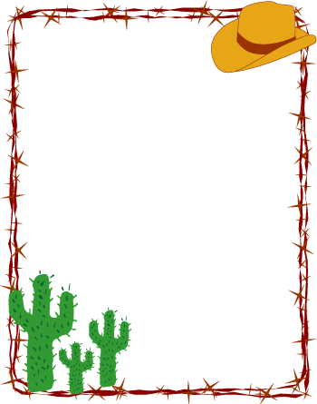 Cowboy Border Clipart - Free Clipart Images