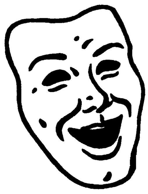 Drama Mask Template - ClipArt Best