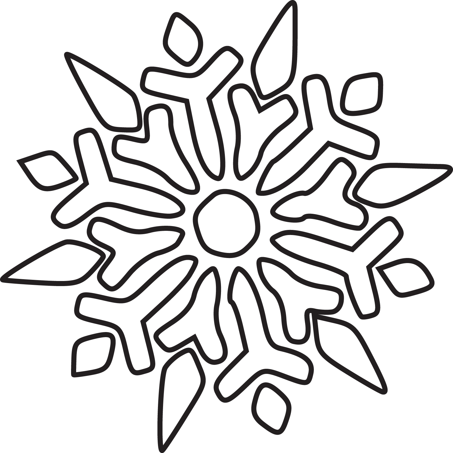 Snowflake Free Digital Stamp