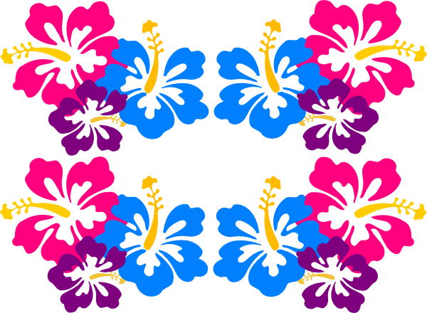 Luau Flowers Clip Art Borders Free - ClipArt Best