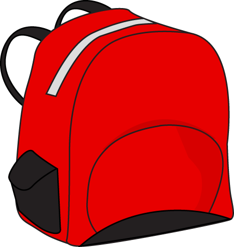 Backpack clipart red