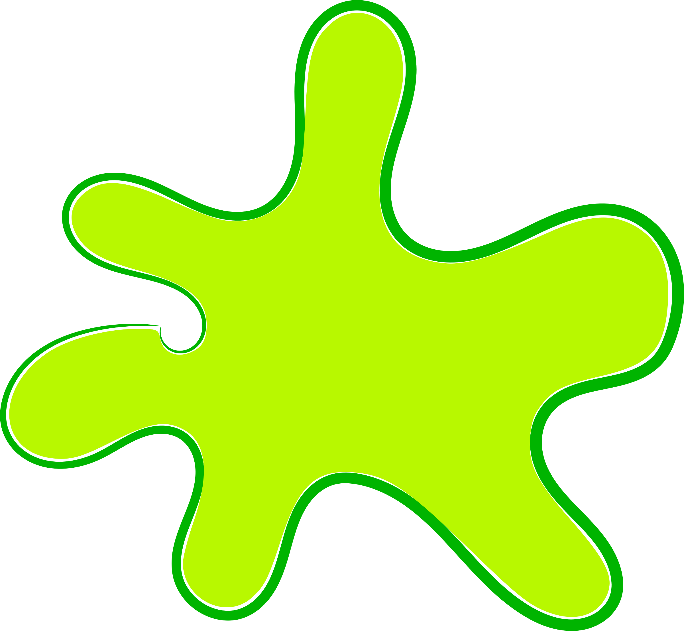 Green splash clipart