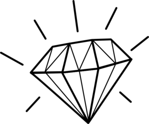 Diamond Outline Vector - ClipArt Best