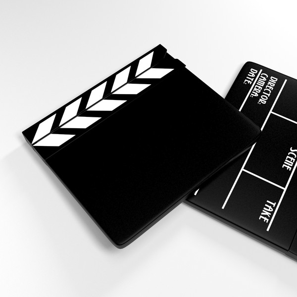 3d clap board clapboard