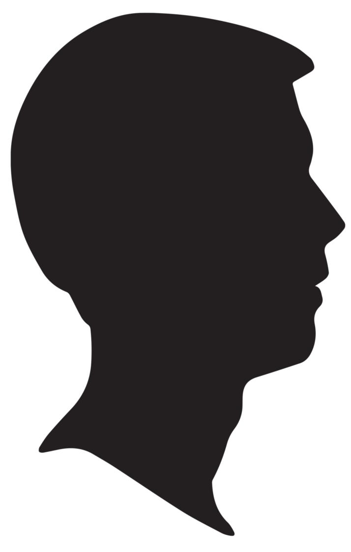 Side Face Silhouettes Clipart