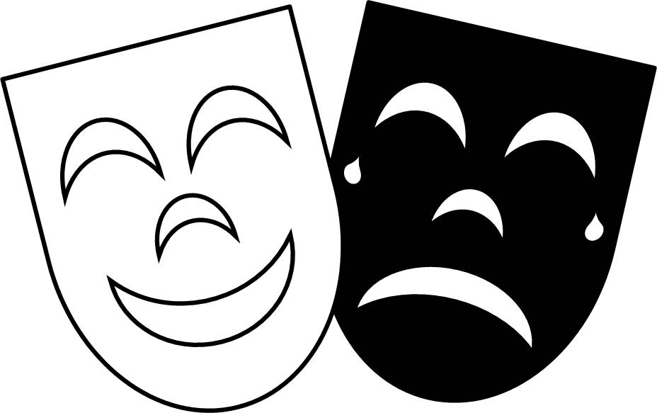 Comedy And Tragedy Masks Templates - ClipArt Best