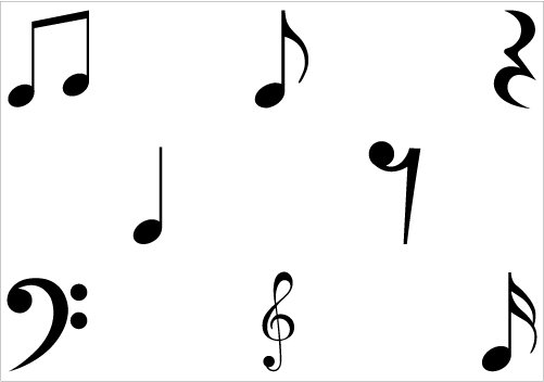 Music Notes Symbols Clip Art - Free Clipart Images