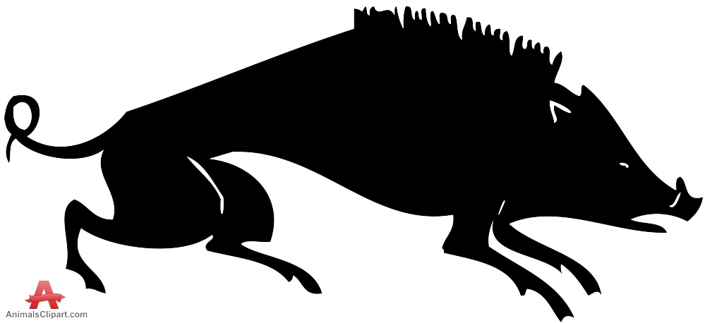 Wild Boar Silhouette Clipart | Free Clipart Design Download