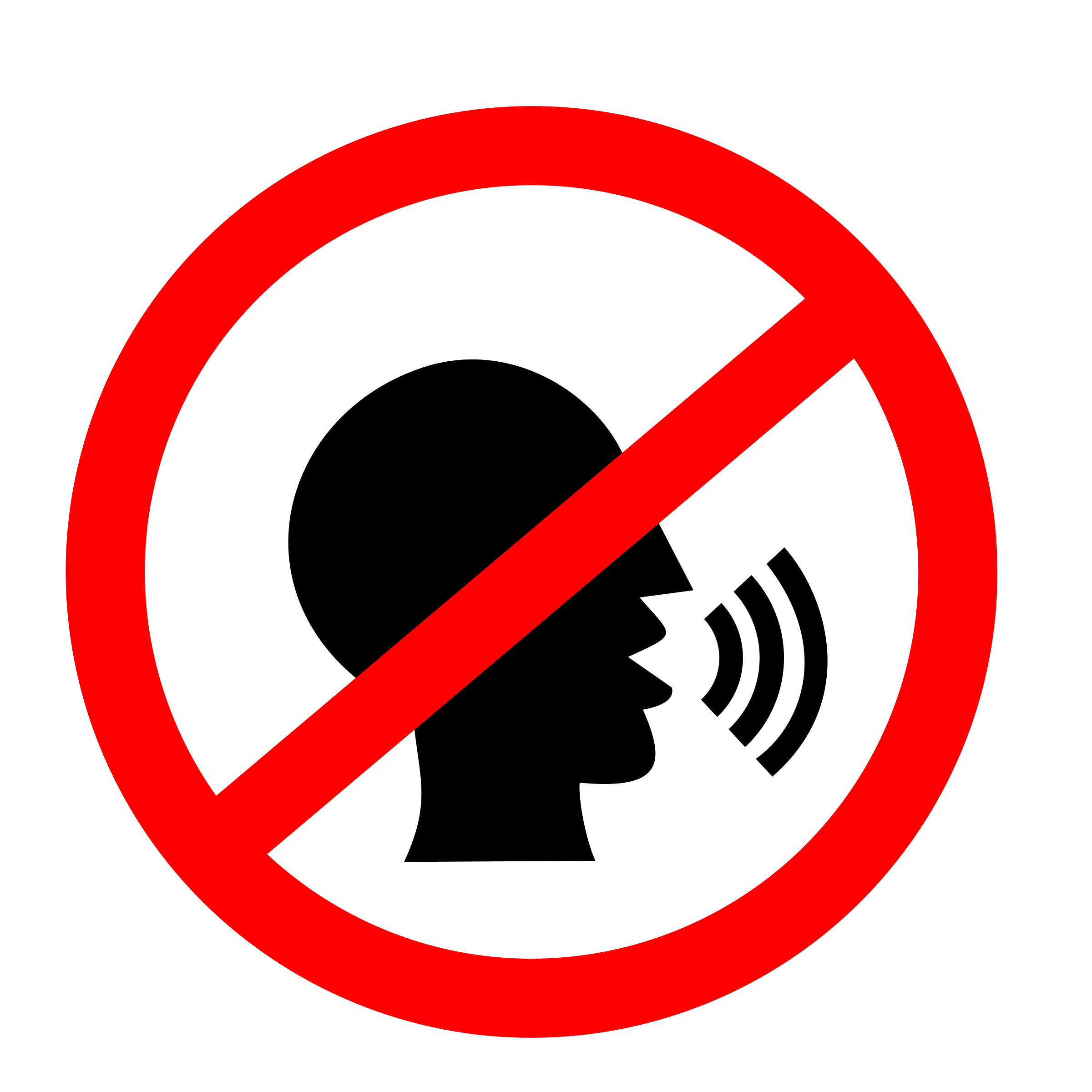 Clipart - No talking sign