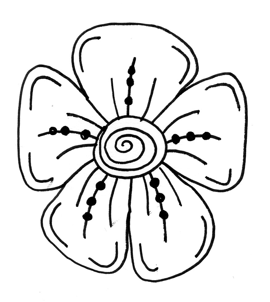 Easy Flower Designs To Draw - ClipArt Best