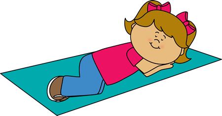 Free clipart images of children napping on a school mat