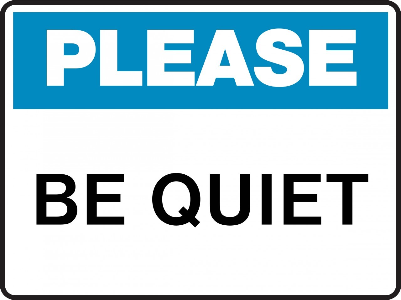 Quiet Please Sign Clipart