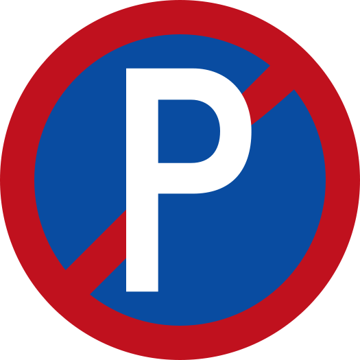 No Parking sign (Botswana).svg