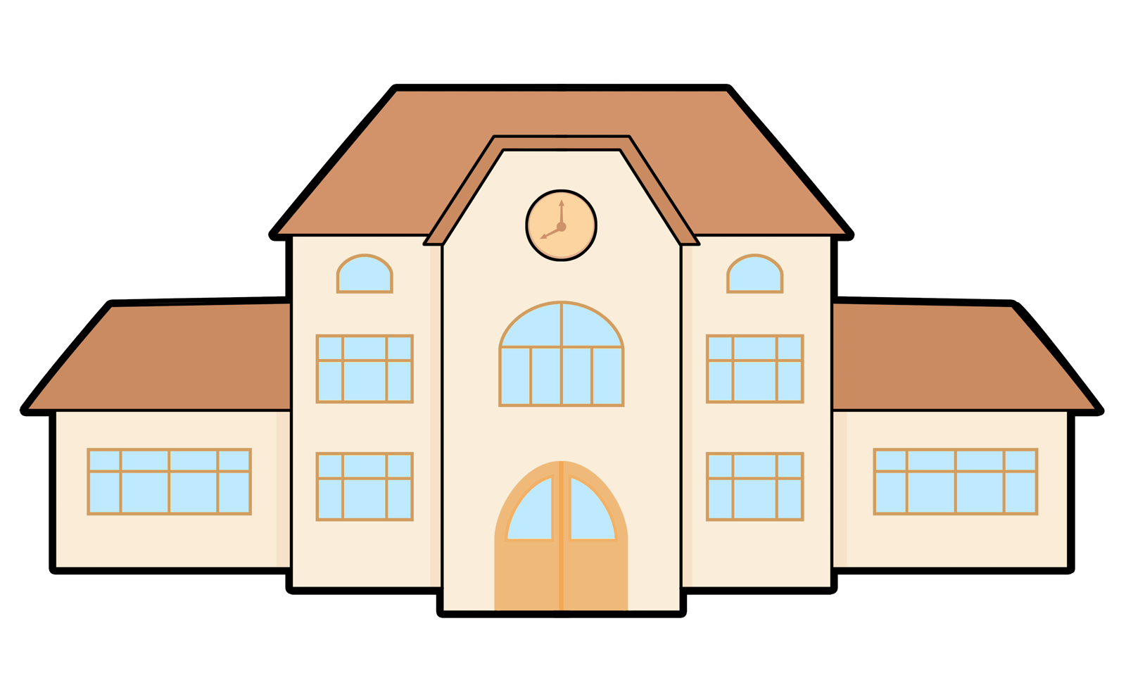 Vector clipart school buildings