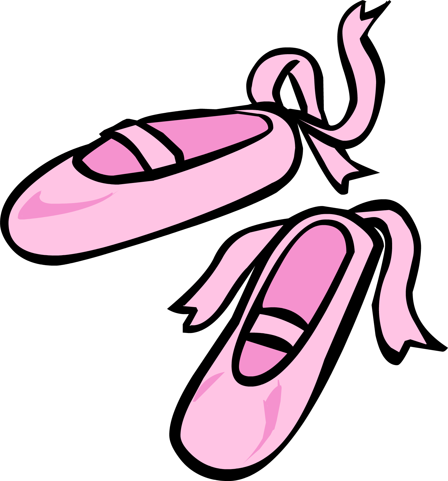 Ballet shoes clipart free