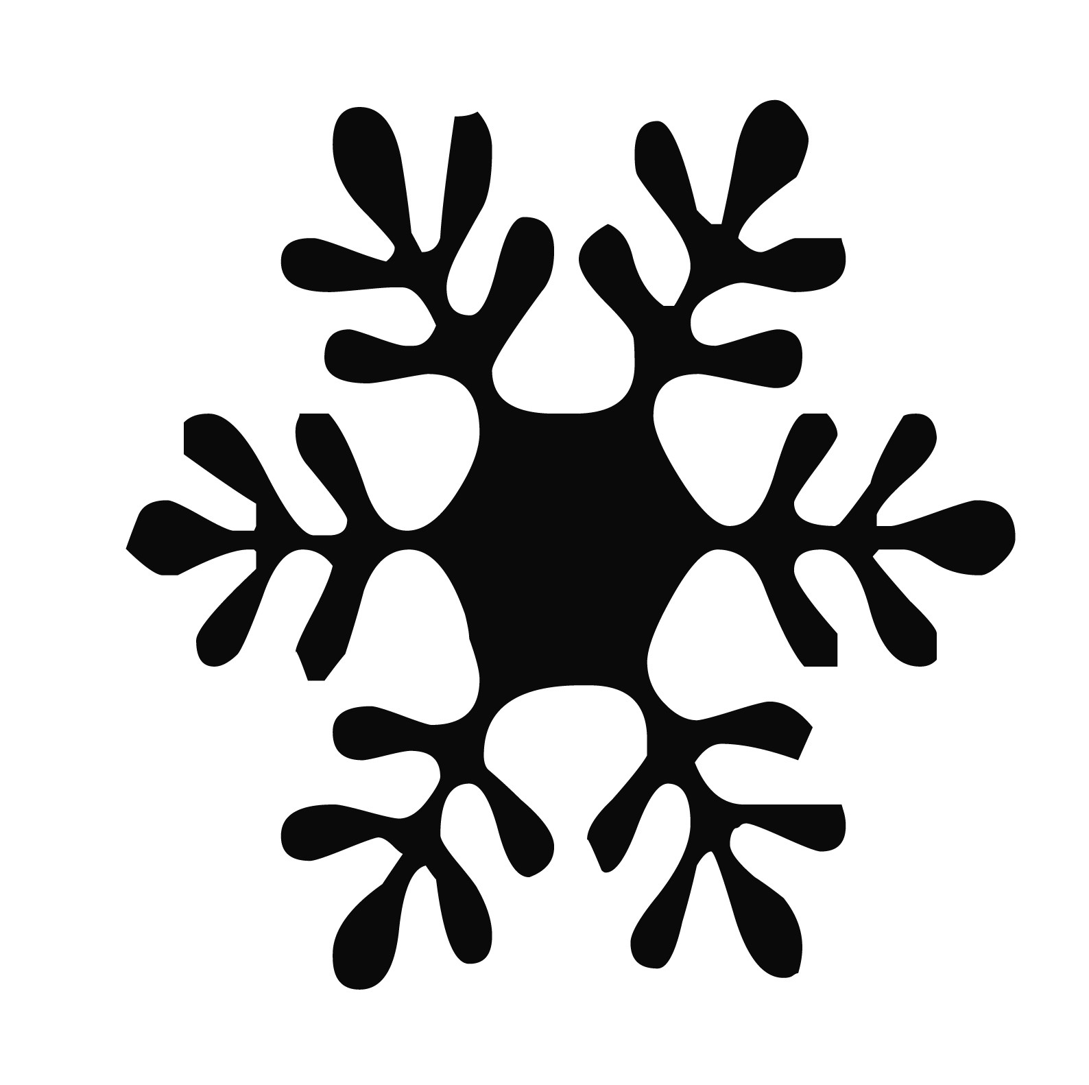 Snowflake Line Drawing - ClipArt Best