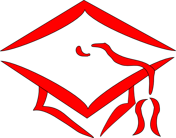 Red Graduation Cap Clip Art