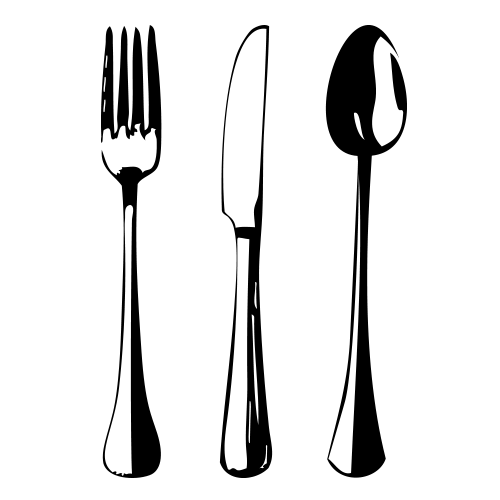 KNIFE, FORK, SPOON DECAL (Wall Decor) Utensils, Knife, Fork, Spoon ...