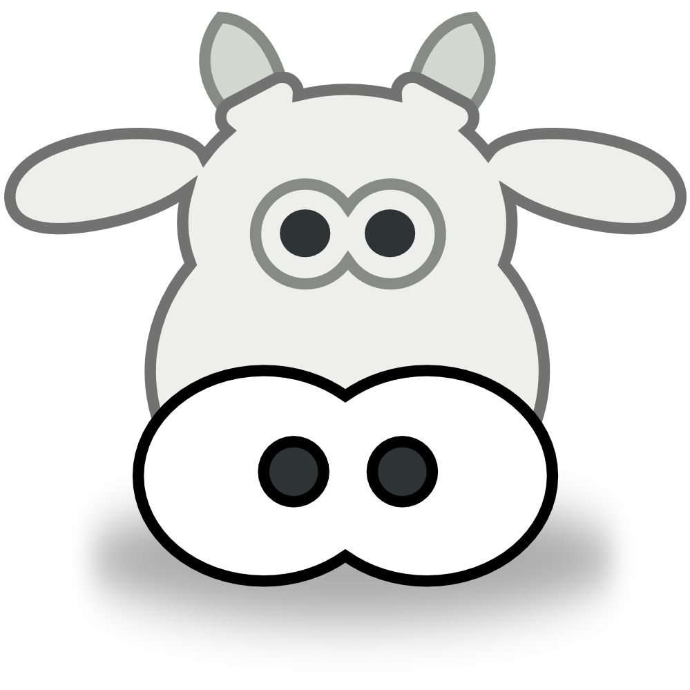 Cartoon Cows Face