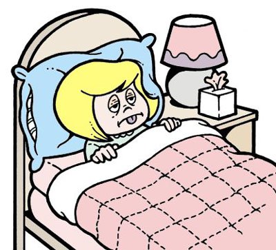 Sick person clipart