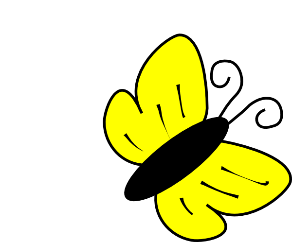 cute yellow butterfly clipart png