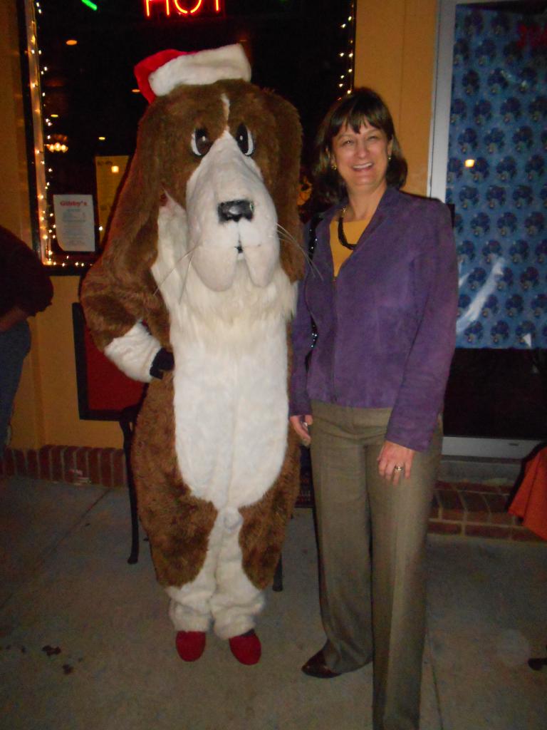 Debbie and an animal shelter friend