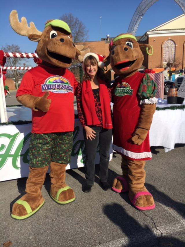 Debbie and moose near the Smoky Mountains