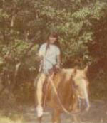 Debbie on horseback