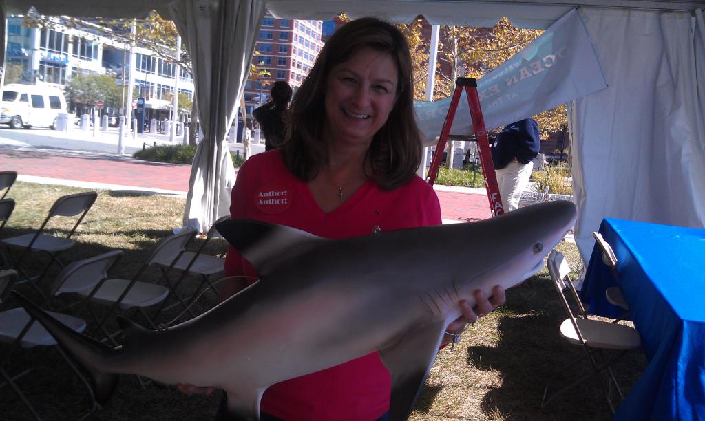 Debbie and a shark