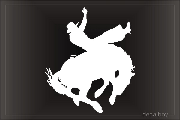 Rodeo Rider Bucking Horse Car Window Decal