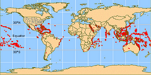 coral reef map