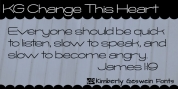 KG Change This Heart font download