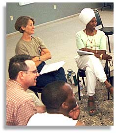 Suzanne Lacy (top left), Krishna Maur, John Malpede