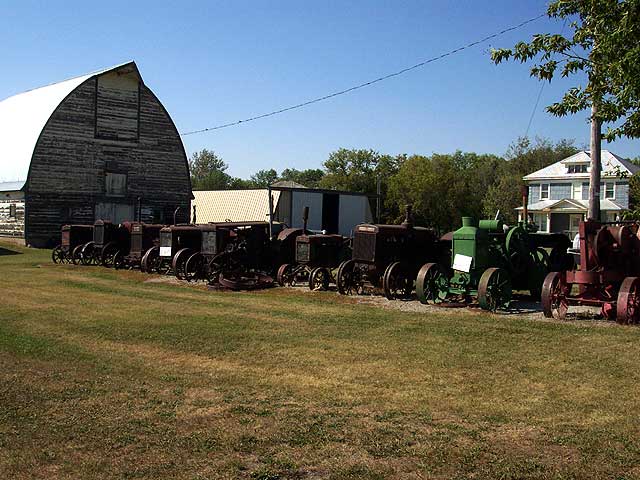 Agricultural equipment at the Archibald Historical Museum