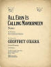 All Erin Is Calling Mavourneen
                                  Sheet Music Cover