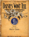 Daisies Won't Tell: Waltz Song Sheet
                            Music Cover