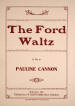 The
                            Ford Waltz Sheet Music Cover