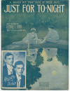 Just for To-Night Sheet Music Cover