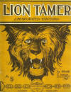 The Lion Tamer Rag: A Syncopated
                                  Fantasia Sheet Music Cover