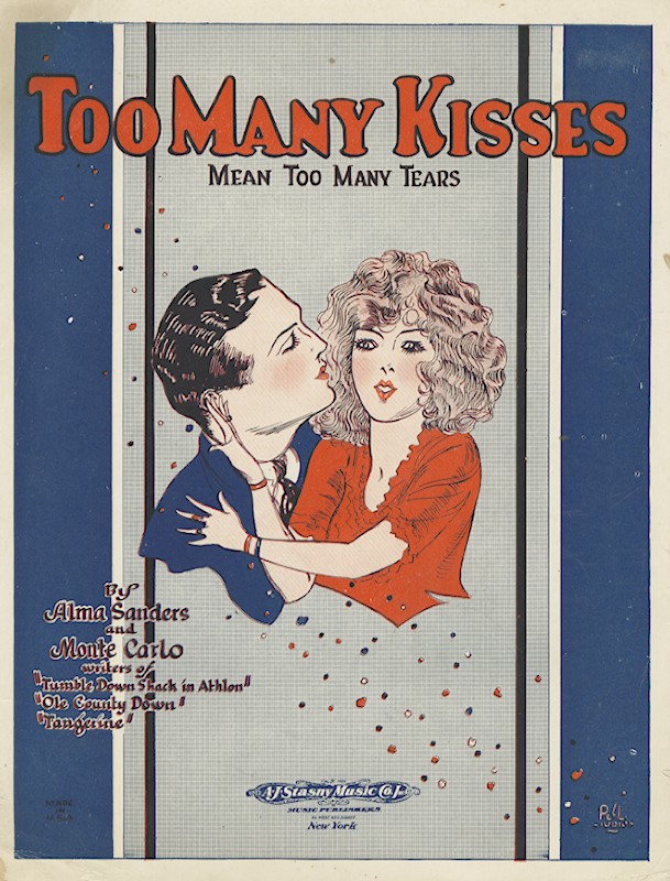 Too Many Kisses Mean Too Many Tears
                              Sheet Music Cover